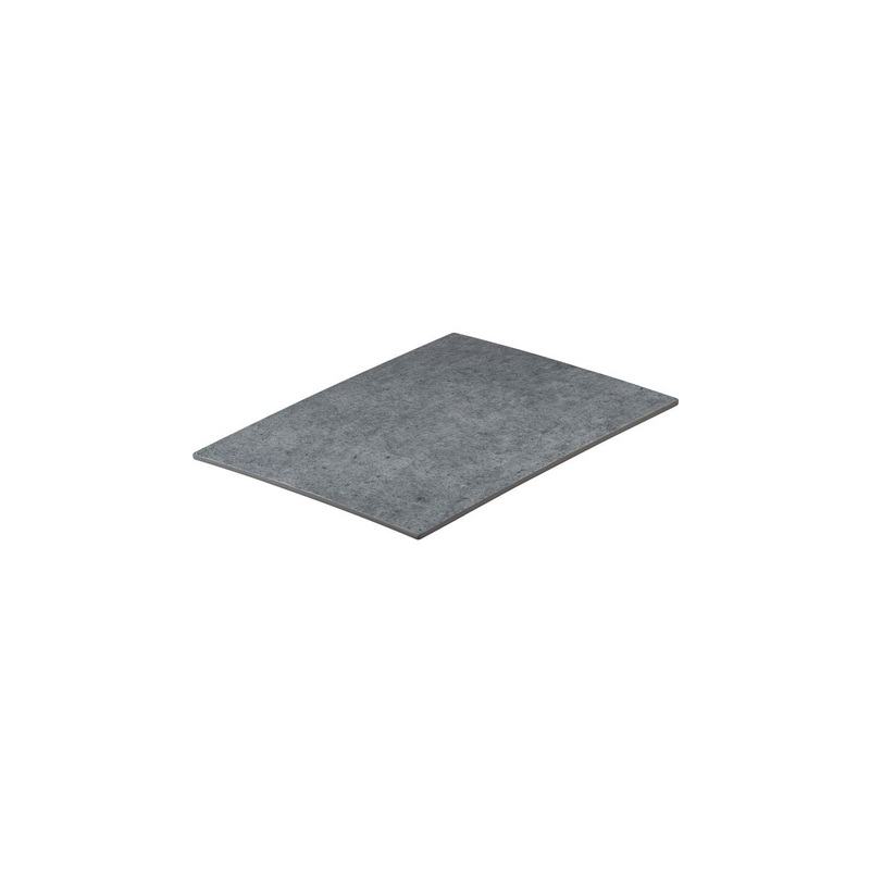 Flat Rectangular Platter, 325 x 265mm, Melamine - Light Concrete: Pack of 6