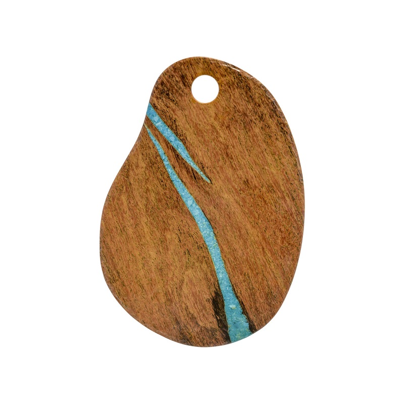 Organic Platter - 440 x 305mm, Lapis, Cherry with Turquoise: Pack of 5