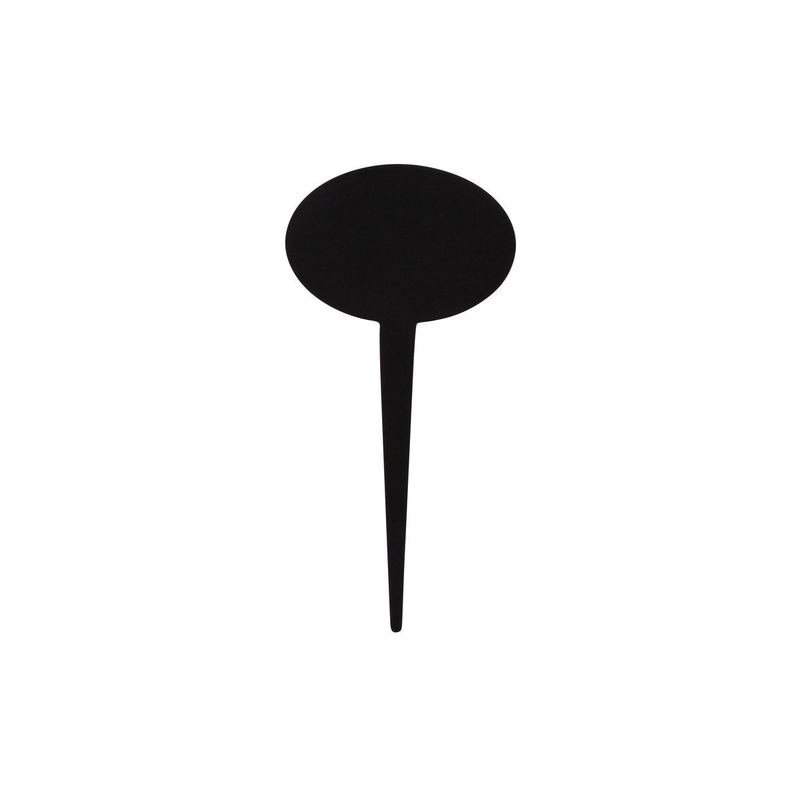 Oval Tag Black, 6pcs-Bag: Pack of 24