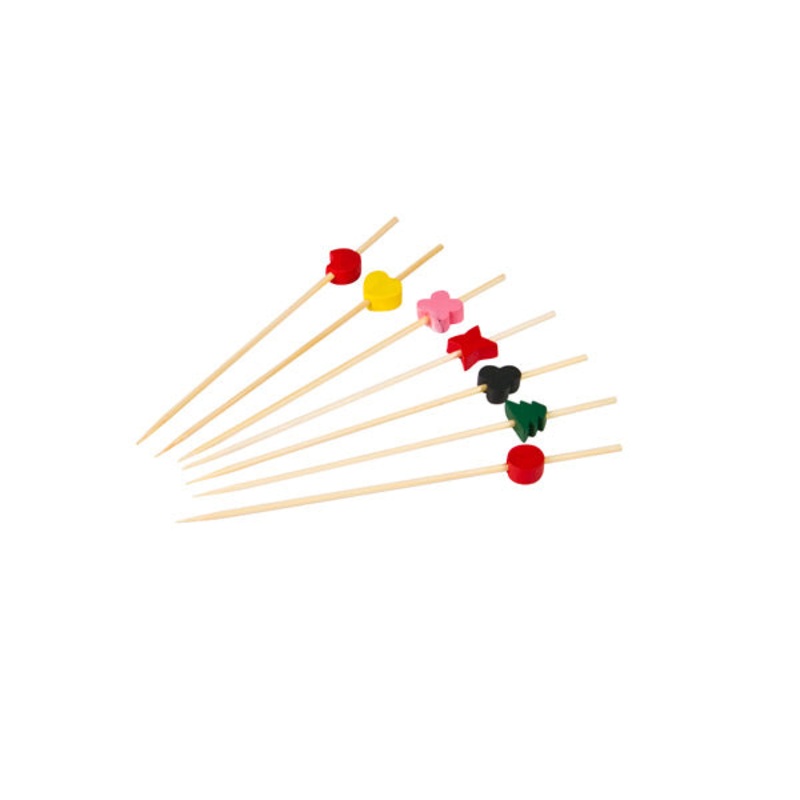 Party Pick - Bamboo, Assorted Design, 120mm: Pack of 120
