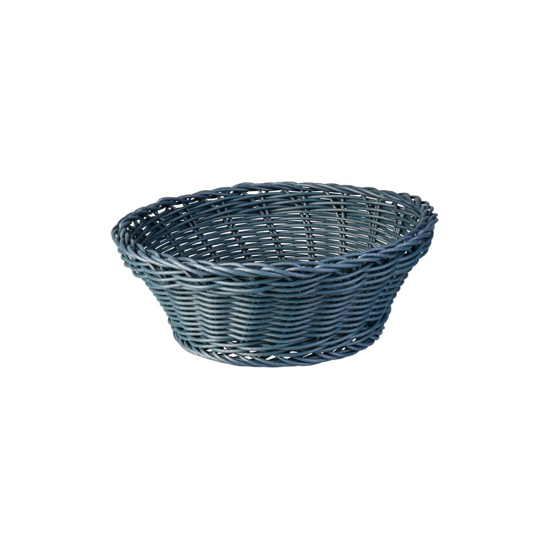 Round Bread Basket - 205x70mm, Grey: Pack of 6