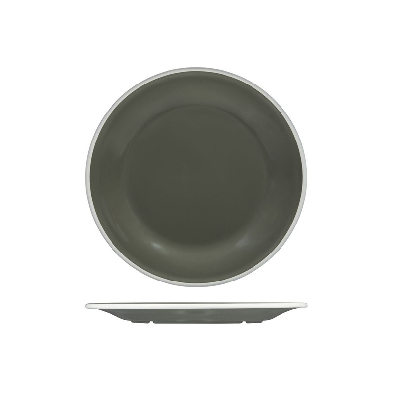 Round Plate, 270mm, Melamine - Grey & White: Pack of 12