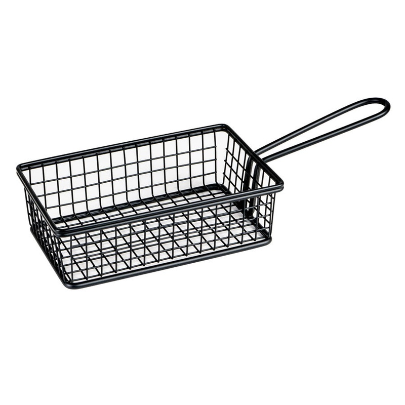 Service Basket - Rectangular, Black 160 x 104 x 50mm: Pack of 1