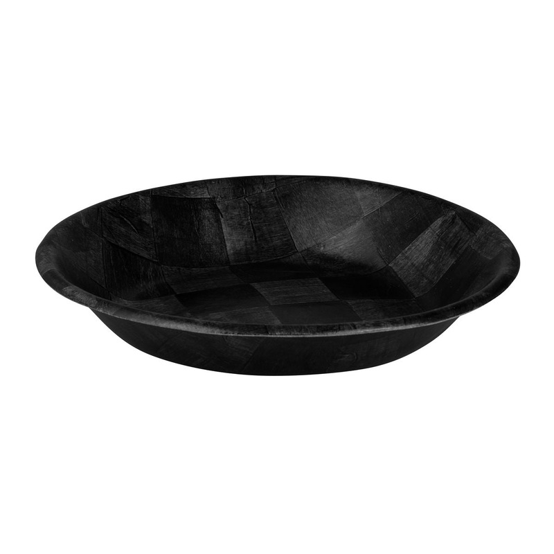 Serving Bowl, 600mm - Black Woven Wood: Pack of 2
