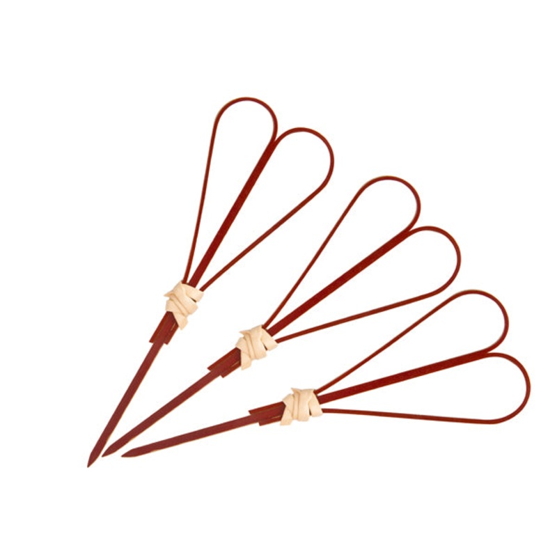 Skewer - Bamboo, Heart, Red, 100mm: Pack of 100