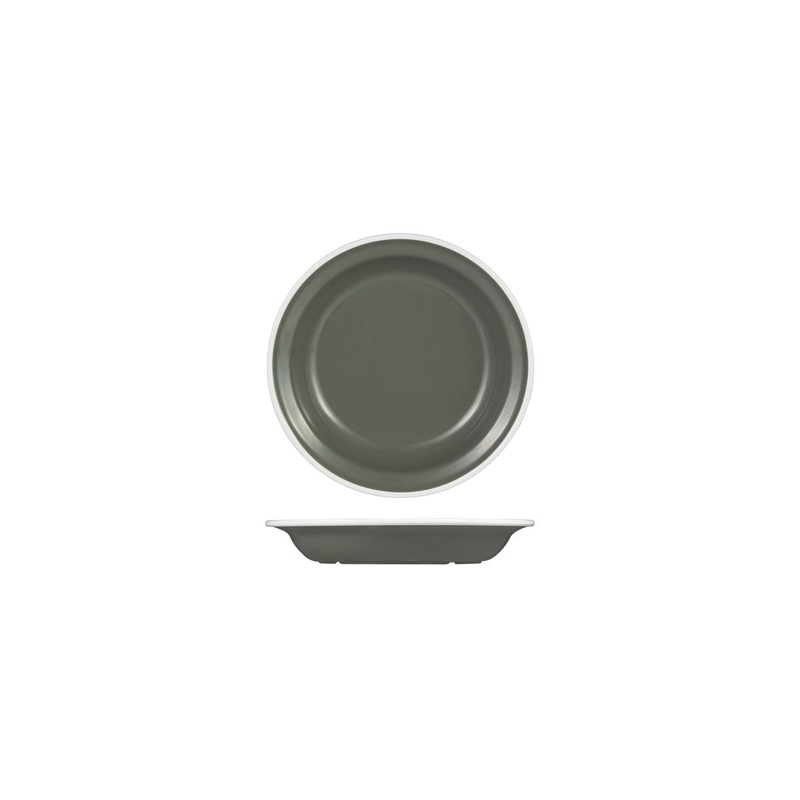 Soup - Pasta Plate, 200mm, Melamine - Grey & White: Pack of 12