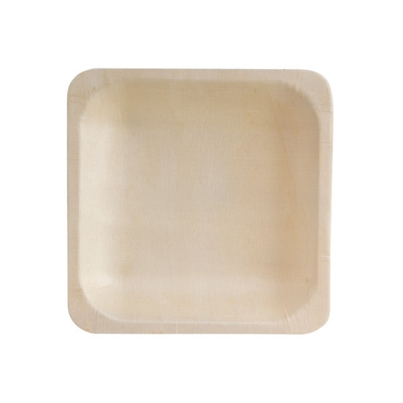 Square Bowl - Bio Wood, 140 x 140mm: Pack of 10