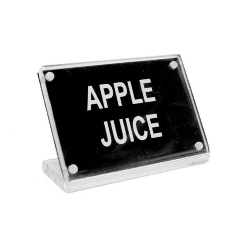 Apple Juice Buffet Sign - Acrylic Magnet Plate: Pack of 12