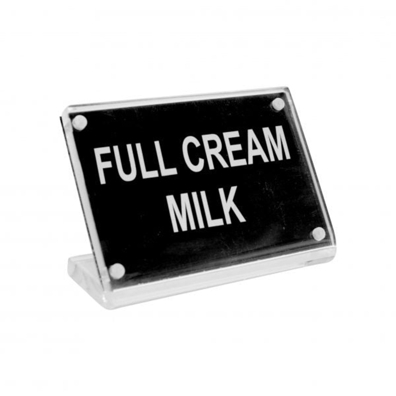 Full Cream Milk Buffet Sign - Acrylic Magnet Plate: Pack of 12