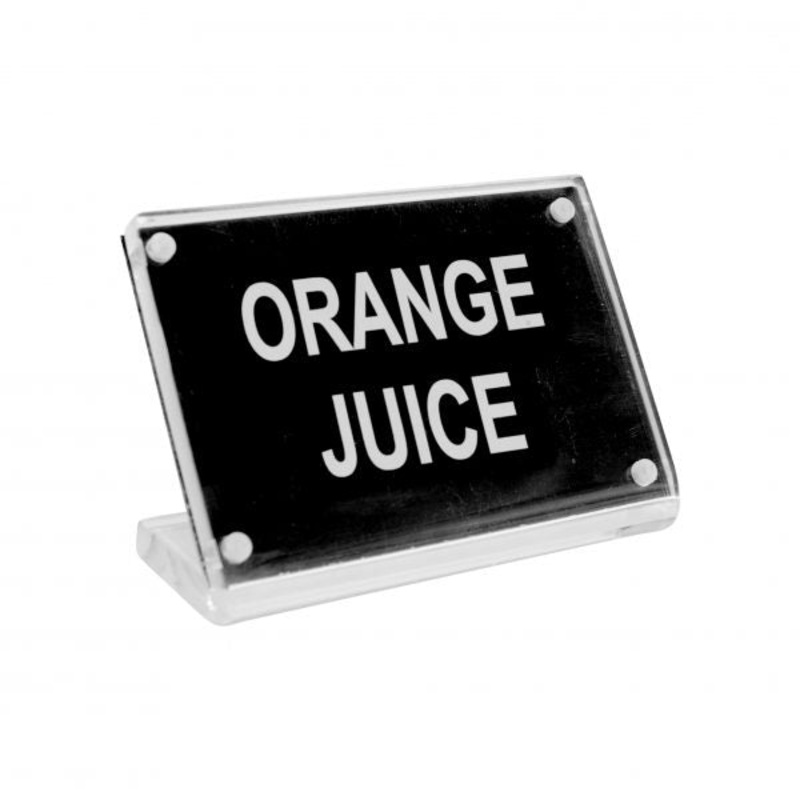 Orange Juice Buffet Sign - Acrylic Magnet Plate: Pack of 12