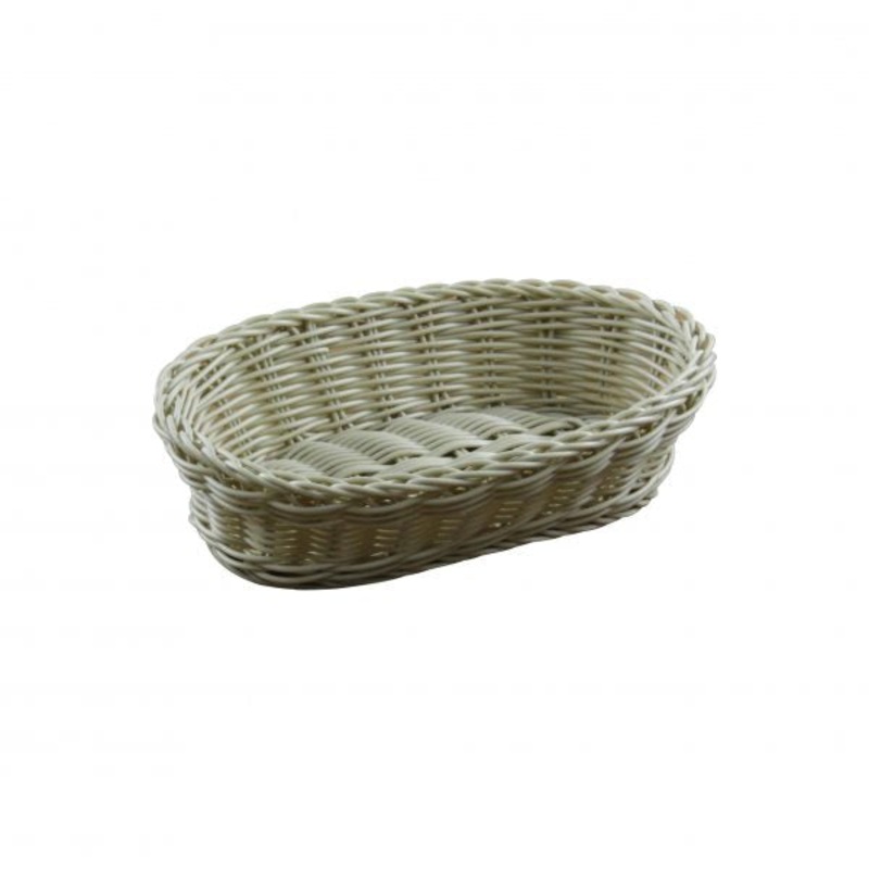 Oval Polypropylene Basket - 250x175x60mm: Pack of 6