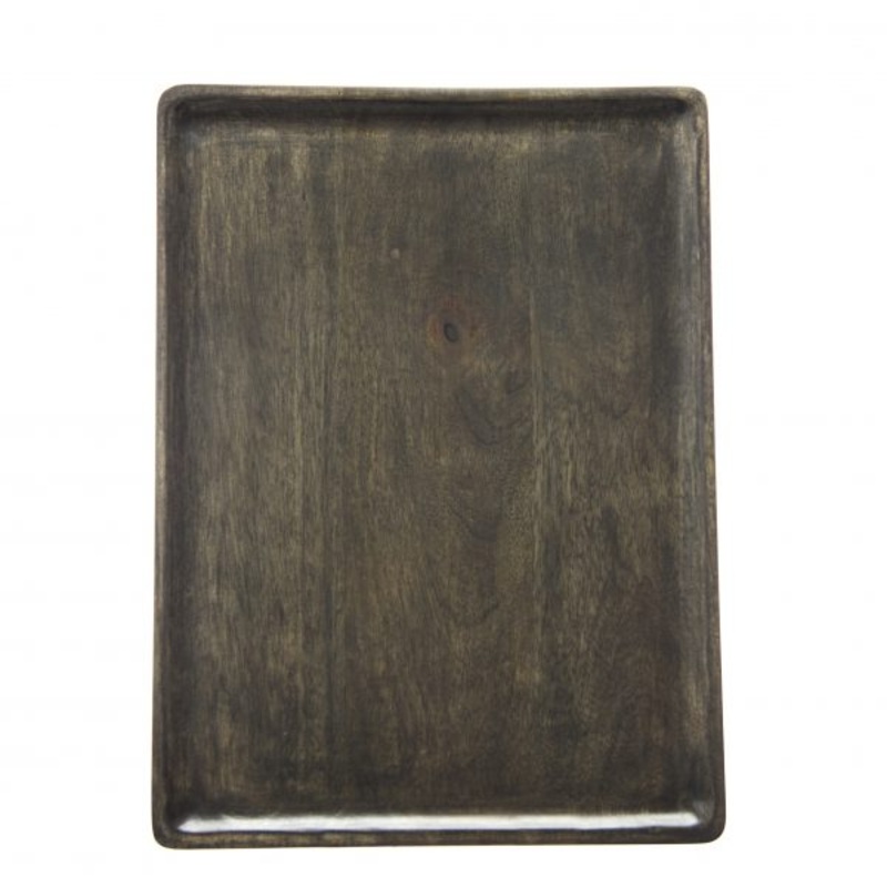 Rectangle Serving Board - 350x255x15mm, Mangowood, Dark: Pack of 1