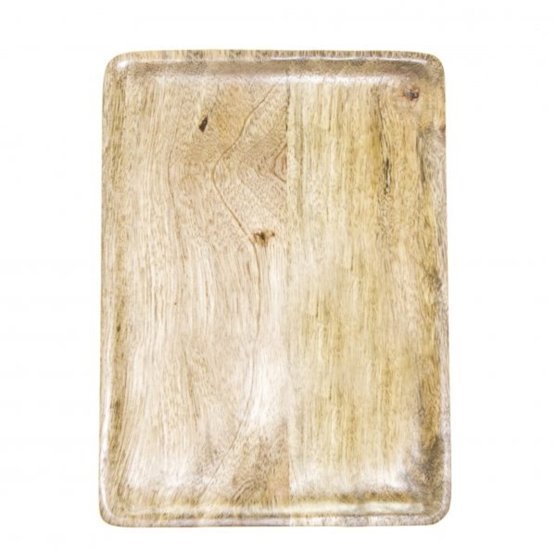 Rectangle Serving Board - 350x255x15mm, Mangowood, Natural: Pack of 1