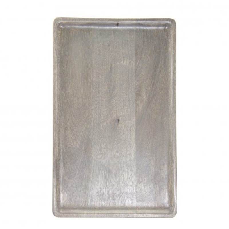 Rectangle Serving Board - 360x180x15mm, Mangowood, Grey: Pack of 1