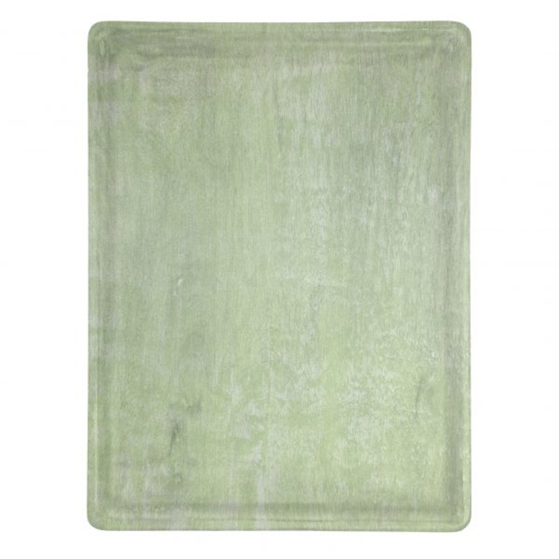 Rectangle Serving Board With Handle - 360x180x15mm, Mangowood, Green: Pack of 1