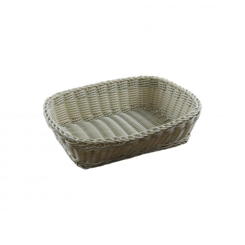 Rectangular Polypropylene Basket - 300x225x100mm: Pack of 6
