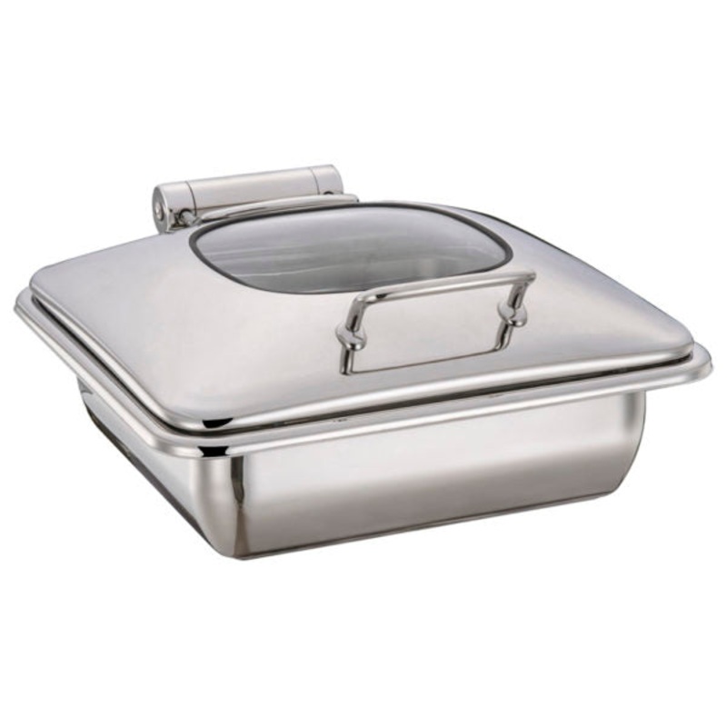 Rectangular Ultra Chafer With Glass Lid, Stainless Steel, 2-3 Size: Pack of 1