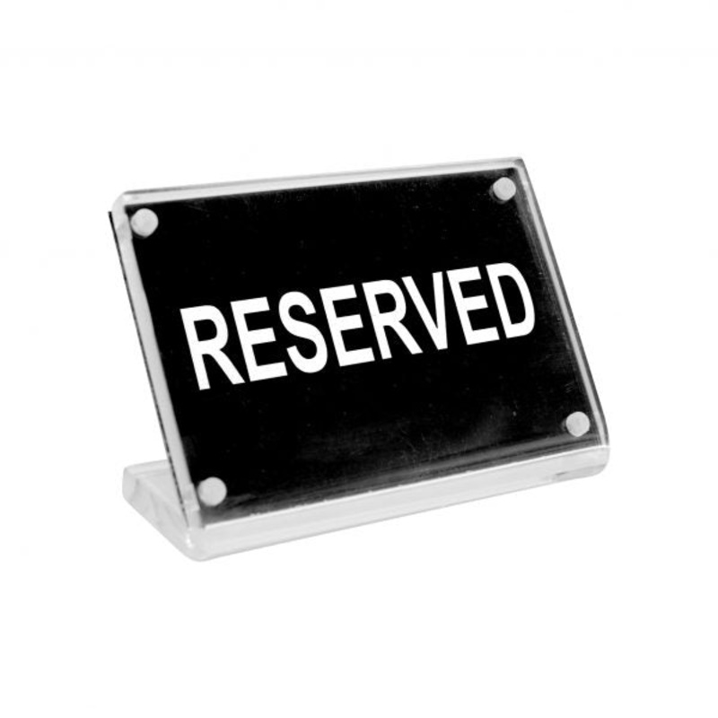 Reserved Buffet Sign - Acrylic Magnet Plate: Pack of 12