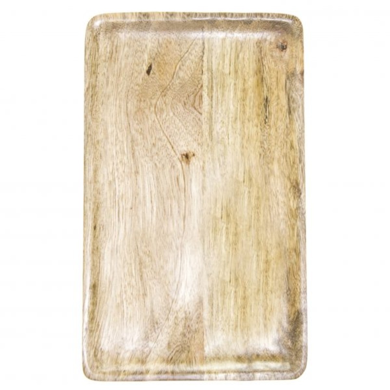 Serving Board - 400x200x15mm, Mangowood, Natural: Pack of 1