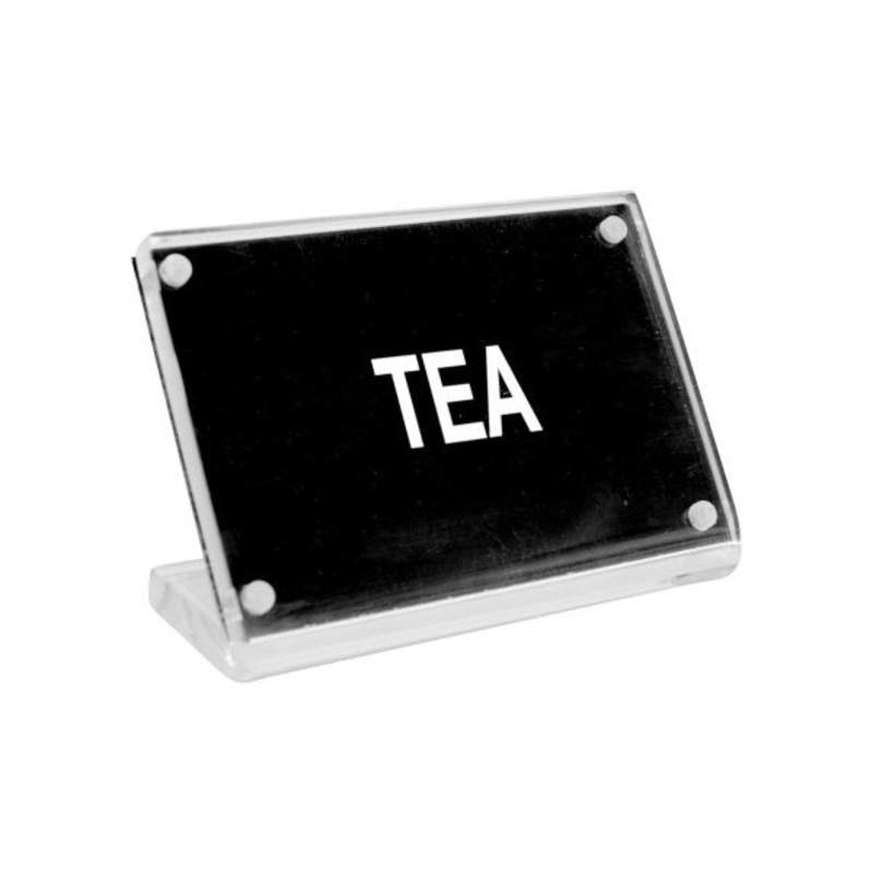 Tea Buffet Sign - Acrylic Magnet Plate: Pack of 12