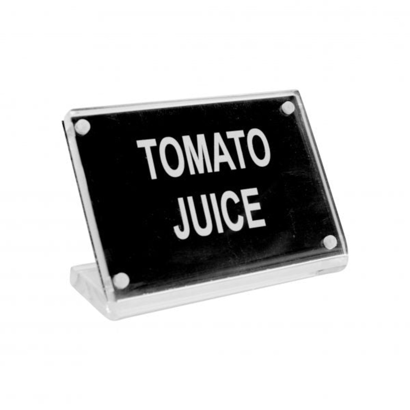 Tomato Juice Buffet Sign - Acrylic Magnet Plate: Pack of 12