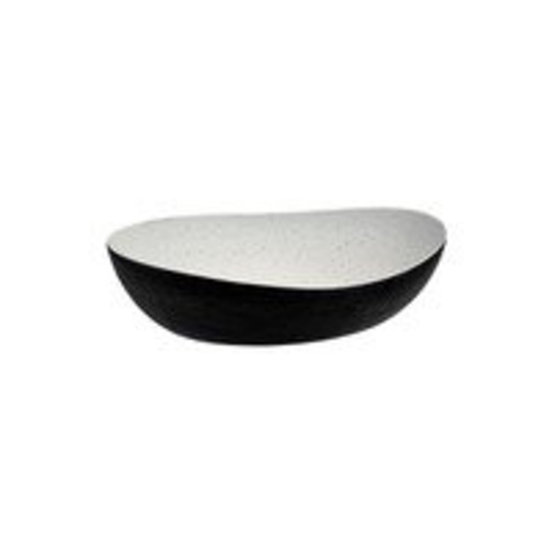 EMERGE BOWL - 348x270mm, STONE NATURAL / BLACK: Pack of 6