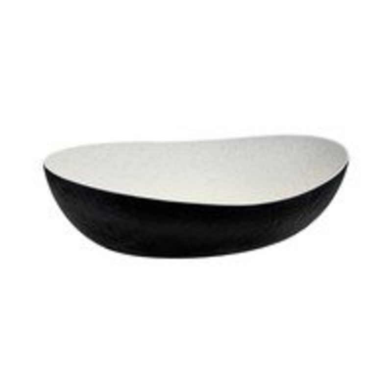 EMERGE BOWL - 450x345mm, STONE NATURAL / BLACK: Pack of 3