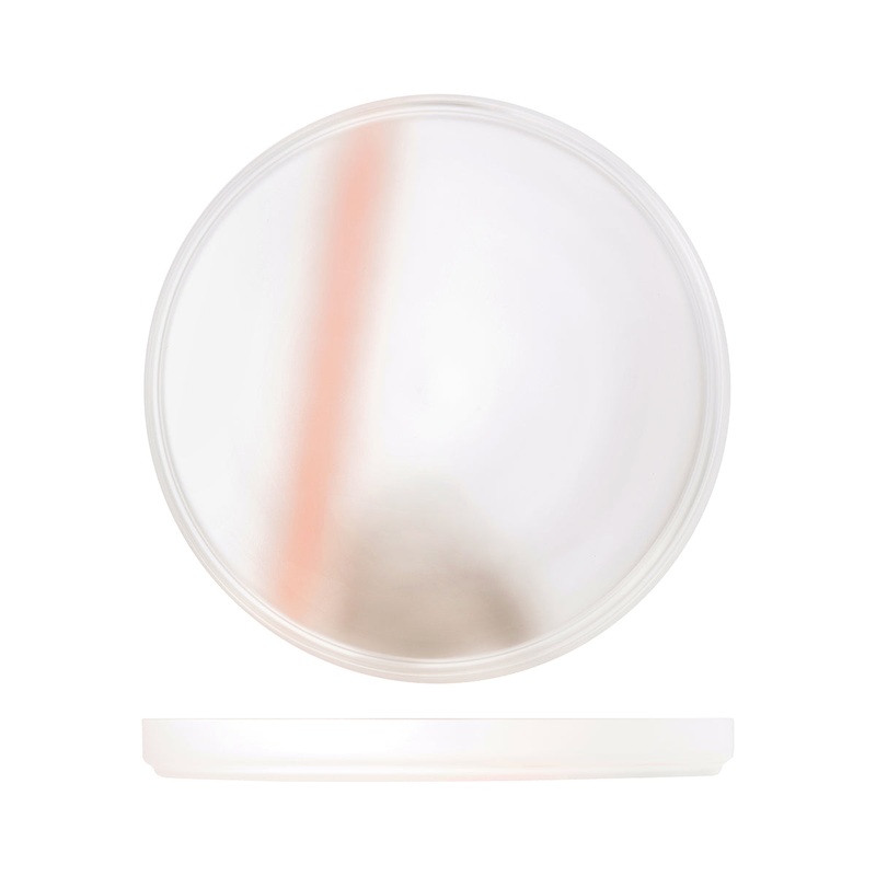 Glass Plate - 350mm, Pink-Grey, Pigmento: Pack of 1
