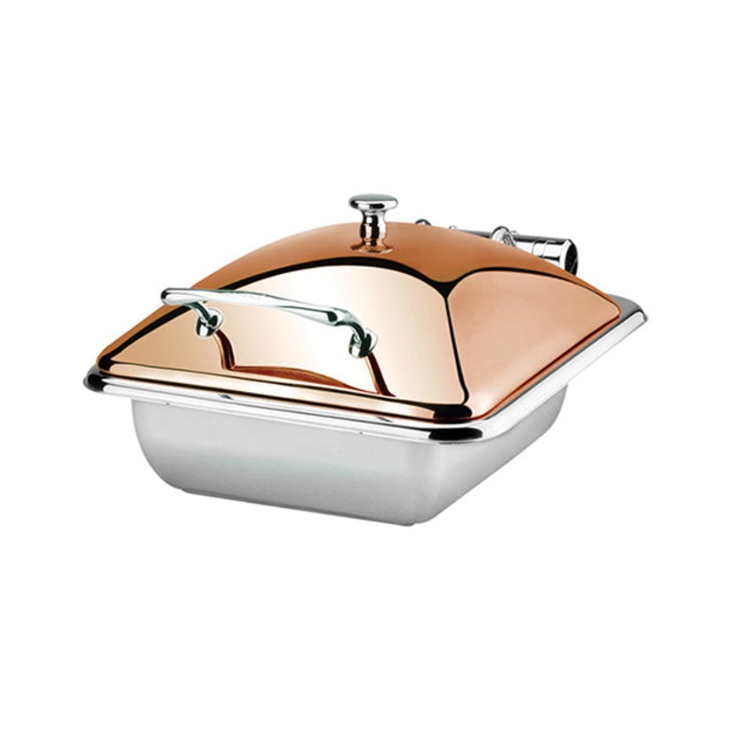 Induction Chafer - Stainless Steel, Rectangular, 2-3 Size, Princess, Rose Gold