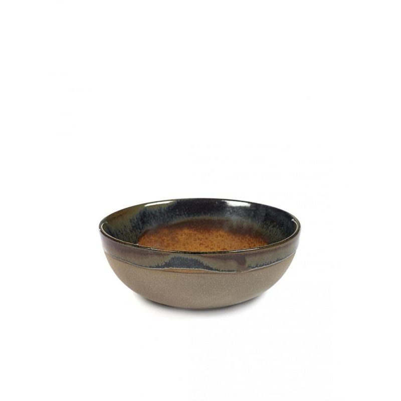 Round Bowl Large Surface - 130x50mm, Grey-Rusty Brown: Pack of 1