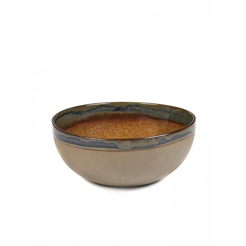 Round Bowl Medium Surface - 190x80mm, Rusty Brown: Pack of 1