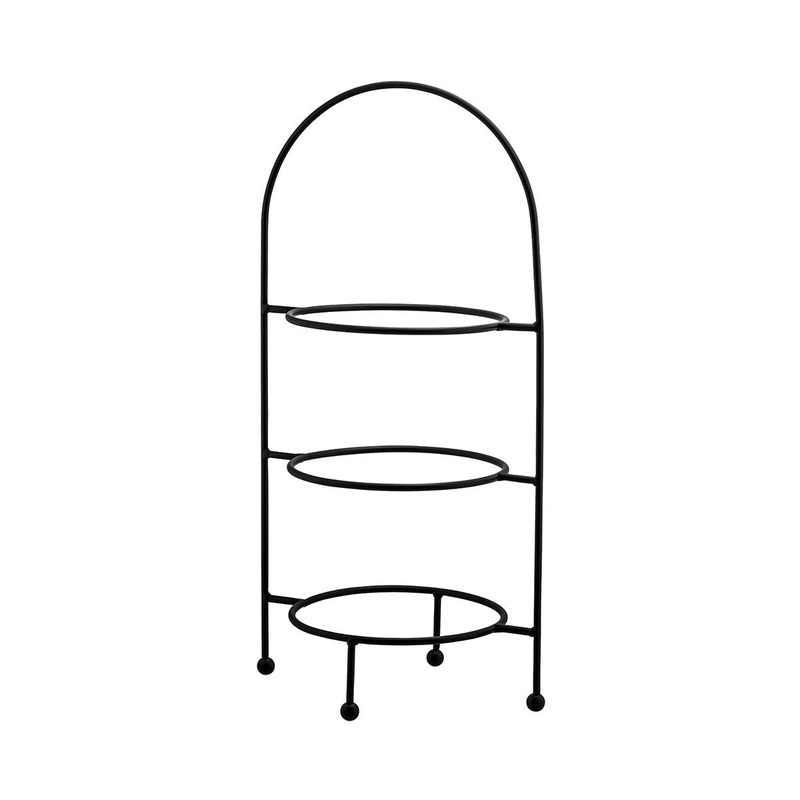 Round Display Stand - 3 Tier, 620mm, Black: Pack of 4