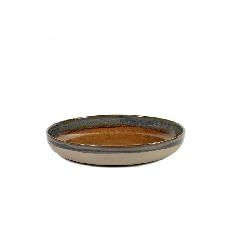 Round Flared Platter Surface - 320x55mm, Rusty Brown: Pack of 1