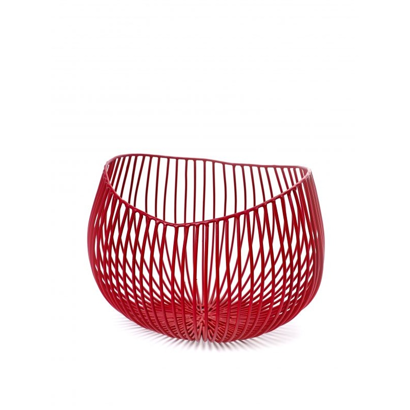 Small Wire Basket - 230x200x160mm, Red