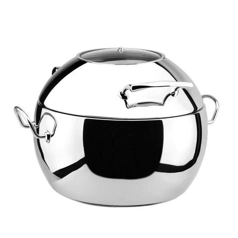 Soup Station Induction Chafer - 18/10, Glass Cover