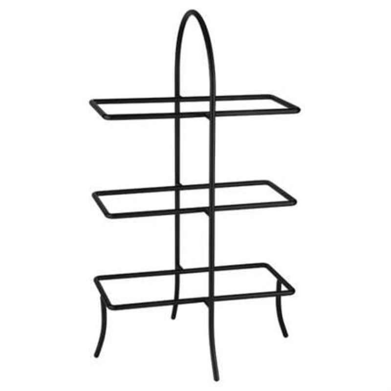 Stand - 3 Tier, Black, 256 x 286 x 513mm: Pack of 2