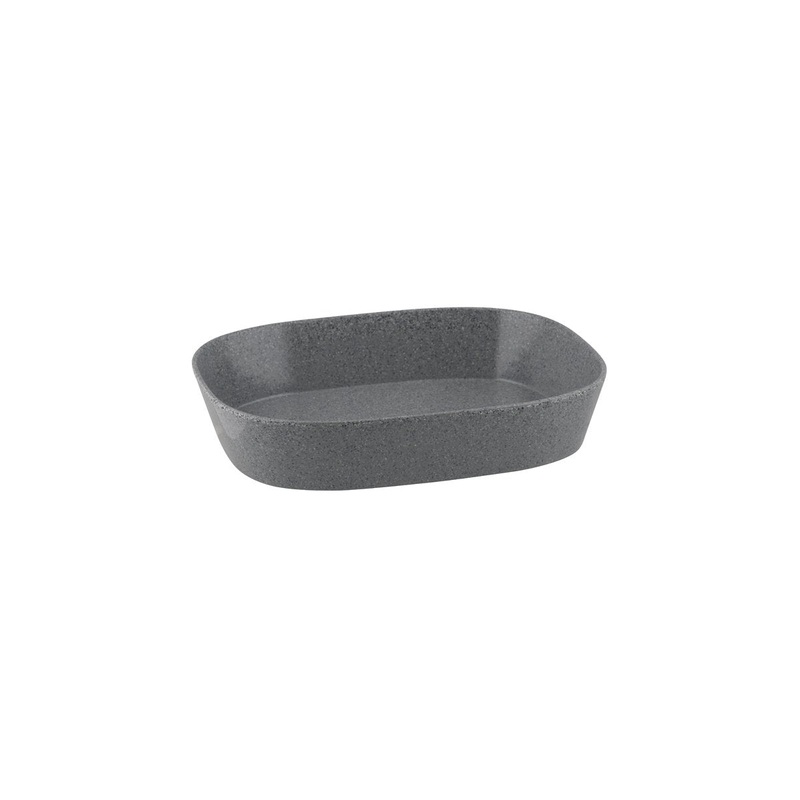 Stone 1/2 Size Rectangular Dish - 325x265mm, 65mm, 3750ml, Grey: Pack of 3