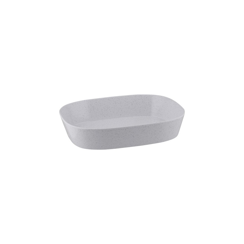Stone 1/2 Size Rectangular Dish - 325x265mm, 65mm, 3750ml, White: Pack of 3