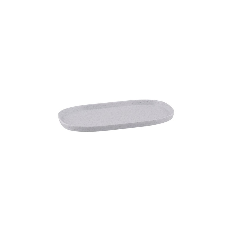 Stone 1/3 Size Rectangular Dish - 325x175mm, 20mm, White: Pack of 6