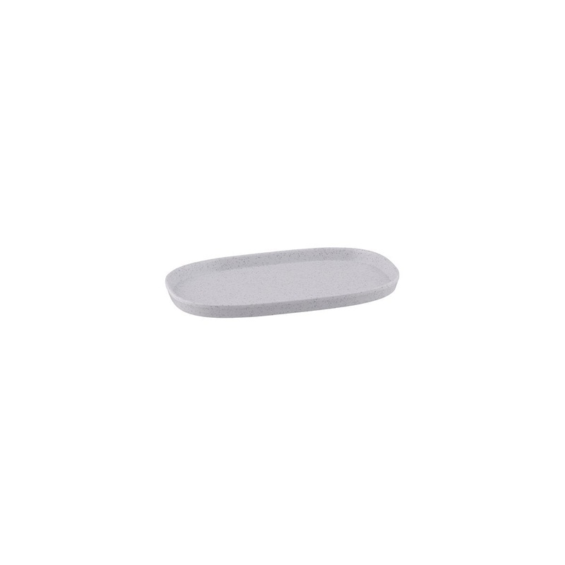 Stone 1/4 Size Rectangular Dish - 248mm, 20mm, White: Pack of 6