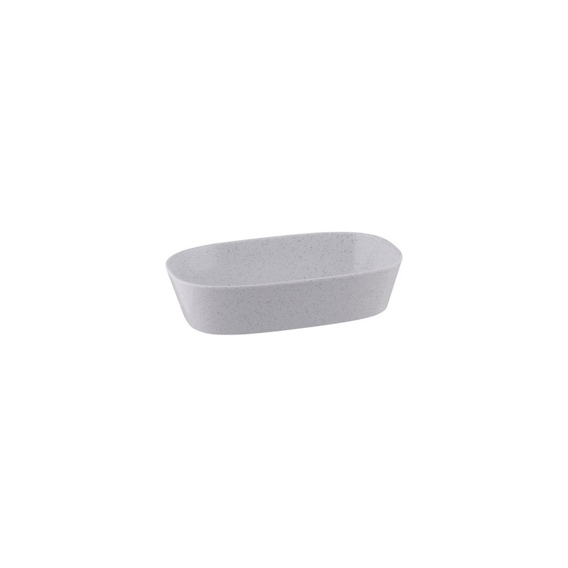 Stone 1/4 Size Rectangular Dish - 265x162mm, 65mm, 1650ml, White: Pack of 3