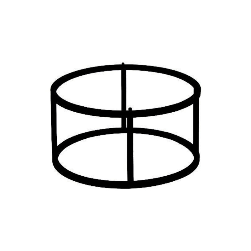 Zicco Round Metal Stand - 285x160mm, Form, Black