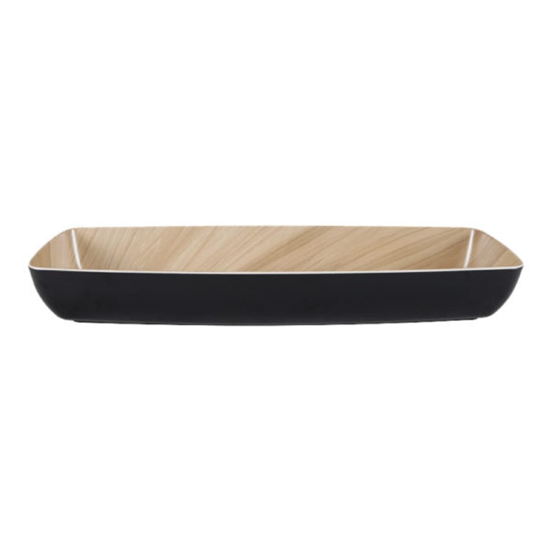 Echo Long Bowl - 530x162x75mm, Black-Birch: Pack of 1