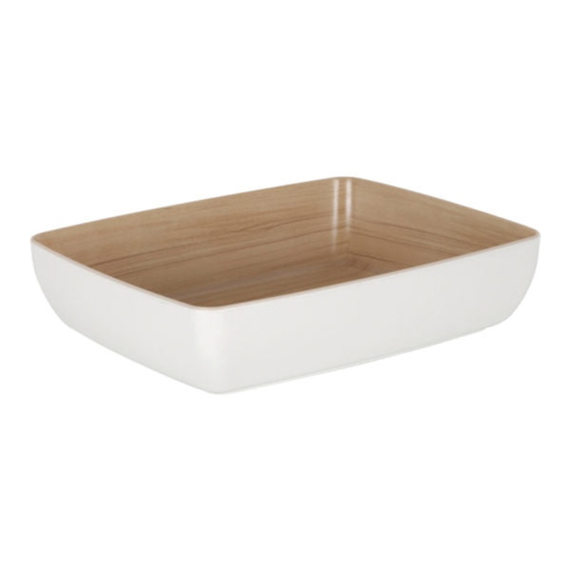 Echo Rectangular Bowl - 325x265x75mm, White-Birch: Pack of 1