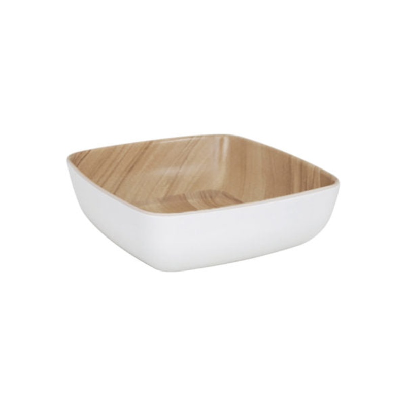 Echo Square Bowl - 165x165x55mm, White-Birch: Pack of 1