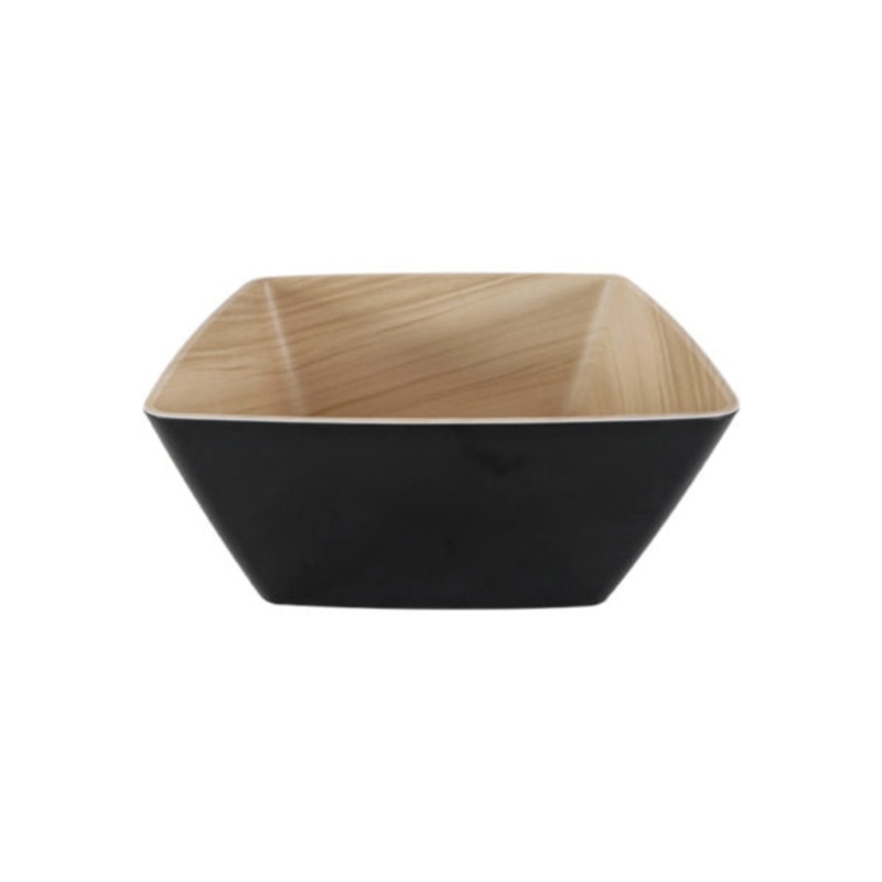Echo Square Bowl - 250x250x120mm, Black-Birch: Pack of 1