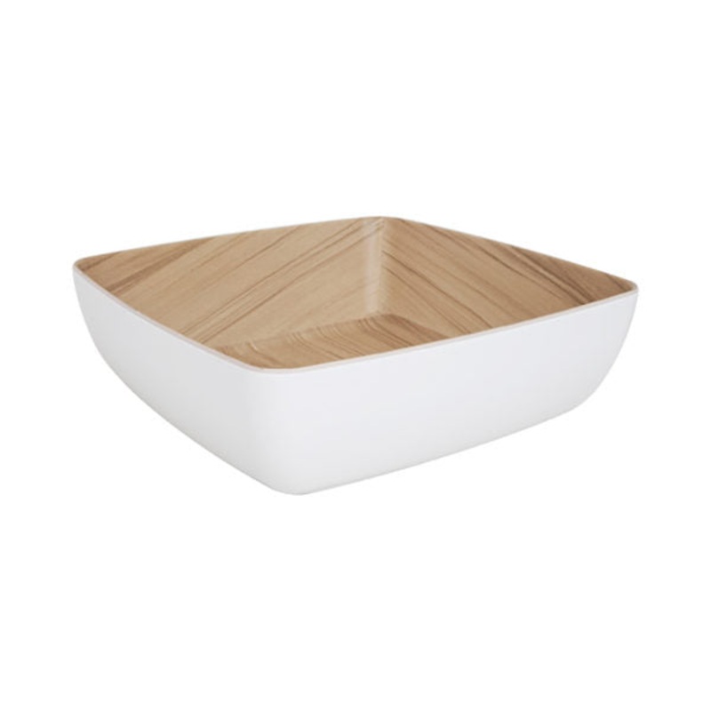 Echo Square Bowl - 250x250x75mm, White-Birch: Pack of 1