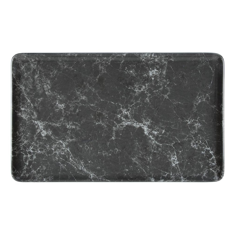 Melamine Platter - 1/1 Gn, Marble Black: Pack of 4