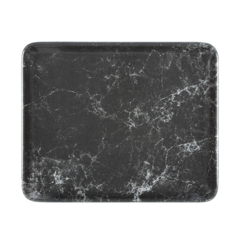 Melamine Platter - 1/2 Gn, Marble Black: Pack of 4