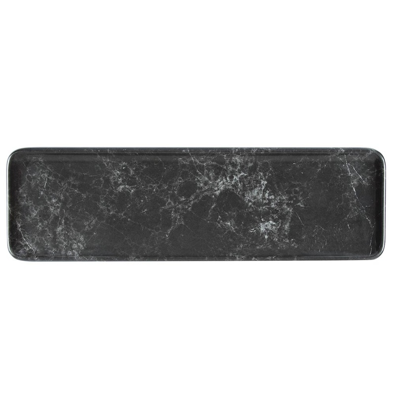 Melamine Platter - 2/4 Gn, Marble Black: Pack of 4